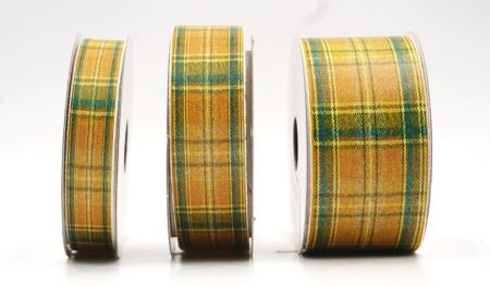 Goldgelbes & grünes Karoband_AI